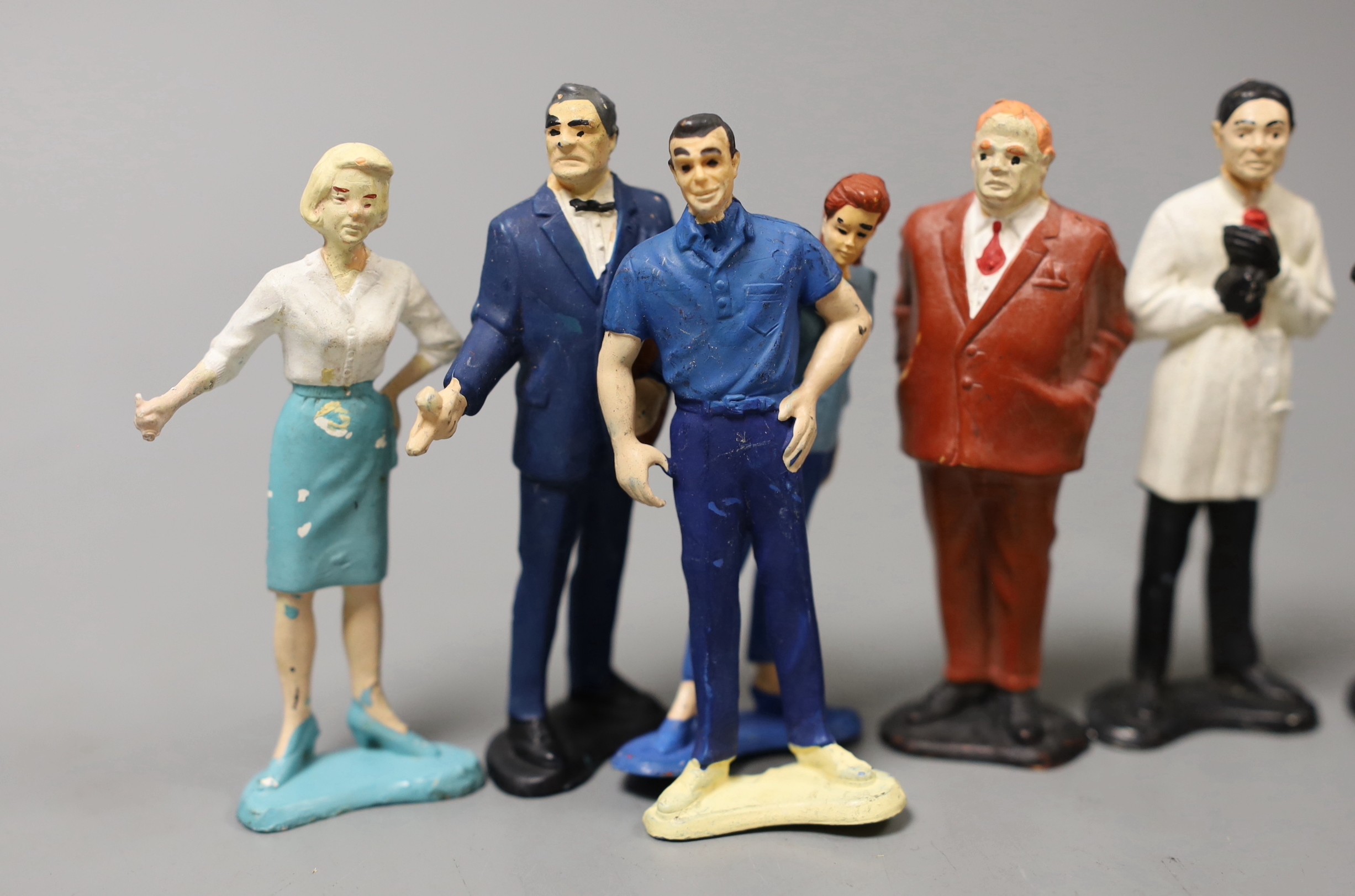 Eight 1960’s Japanese James Bond figures
